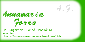 annamaria forro business card